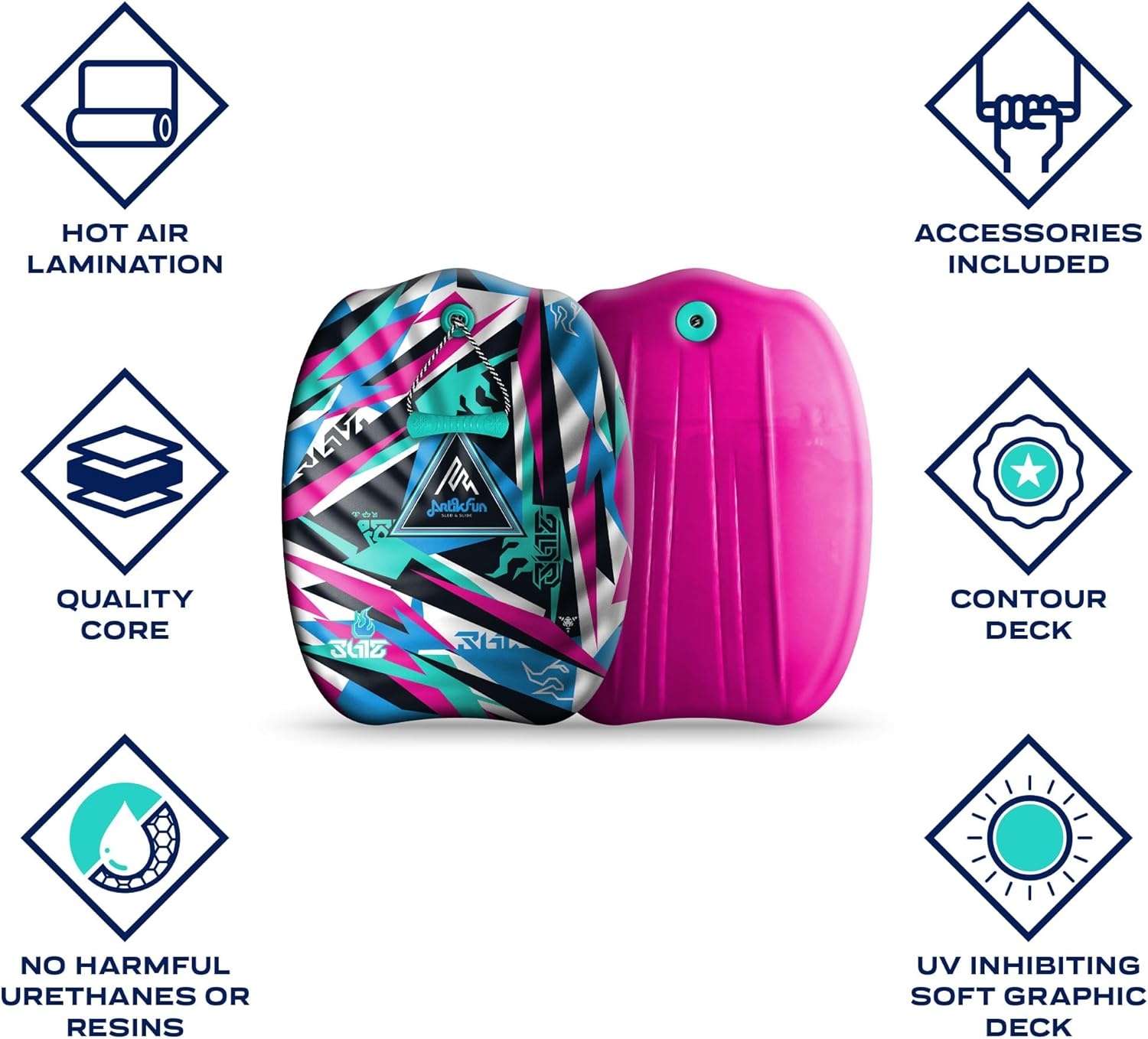 Snow Artikfun 24in Junior Sled Pink(Turquoise Pink)