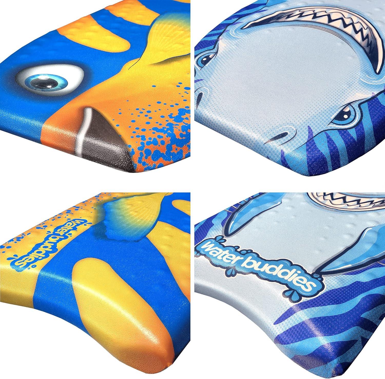 Water Buddies 22in Mini Bodyboard 2-Pack // Foam Wax Free Soft Kickboard Bodyboard for Adults and Kids of All Levels