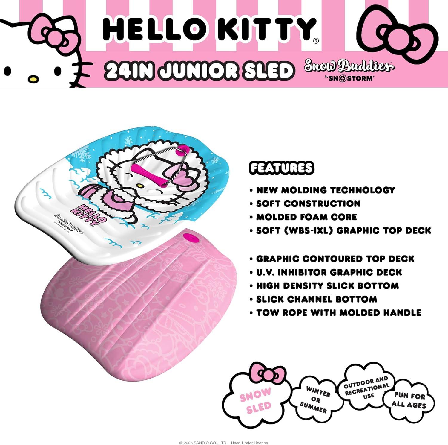 SNO-Storm Hello Kitty Snow Buddies by SNO-Storm 24in Sled(Pink)