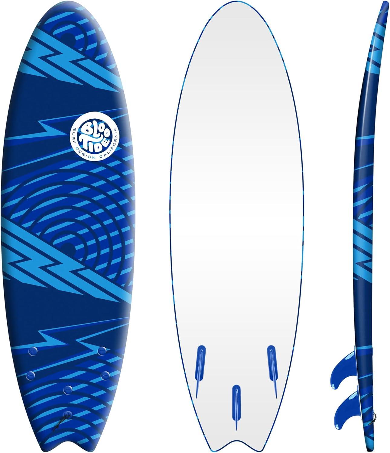 Bloo Tide 6’ Swallow Tail Soft Surfboard(blue)
