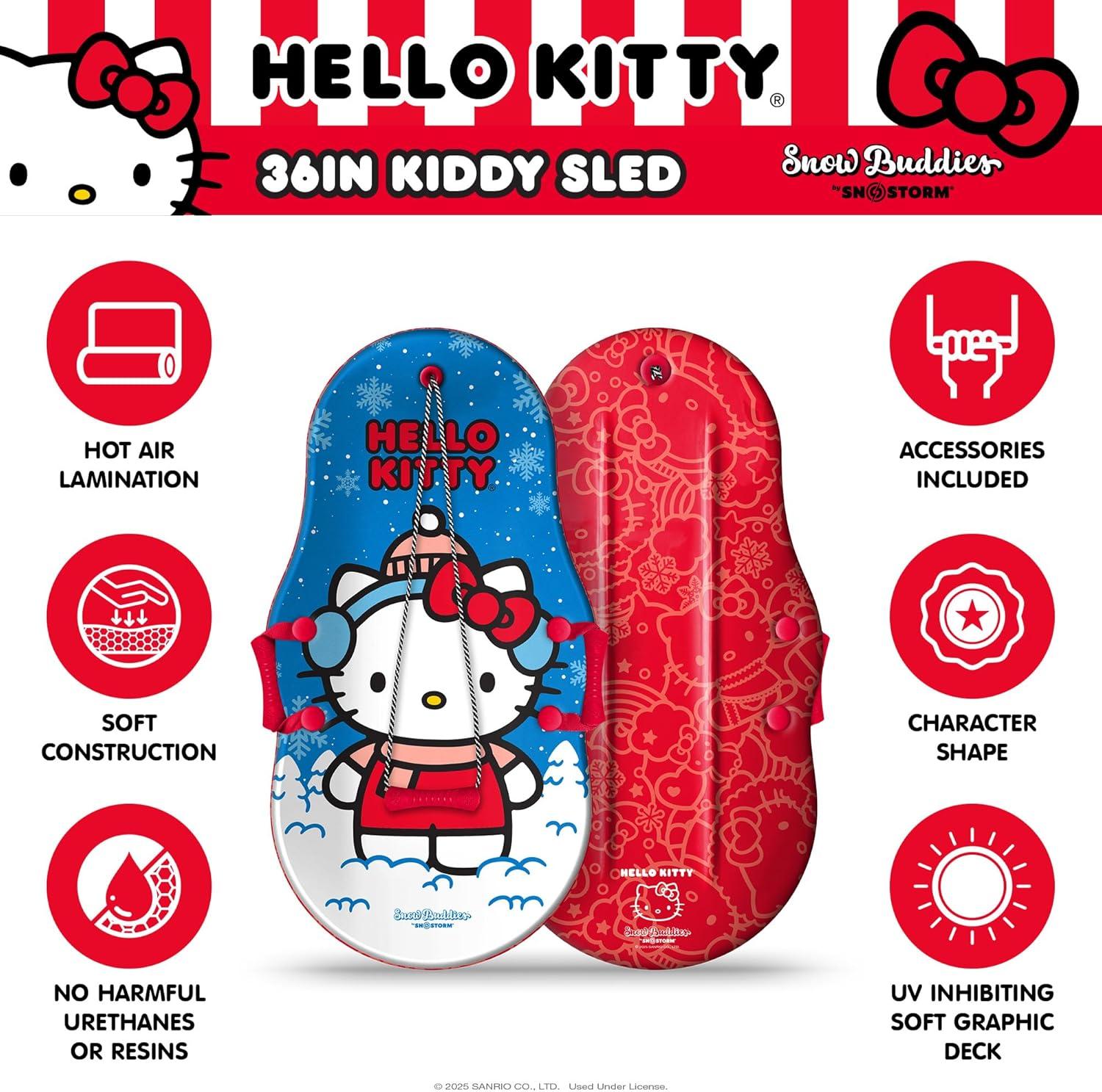 SNO-Storm Hello Kitty Snow Buddies by SNO-Storm 36in Sled(Red Blue)