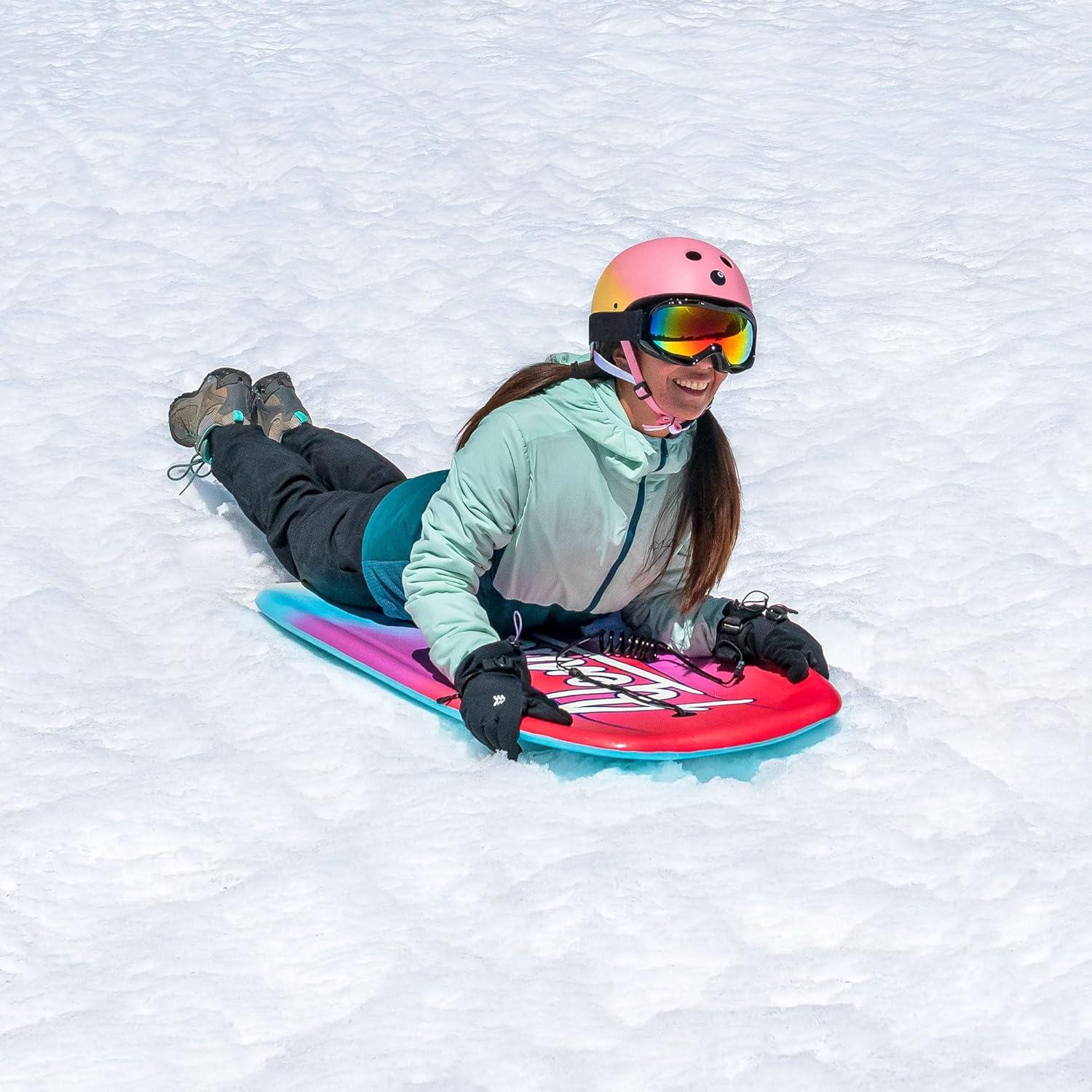 42.5in Hybrid Alendec All Season Board for Snow & Water Multi-Sport Snow SLED | Bodyboard with Leash Cord