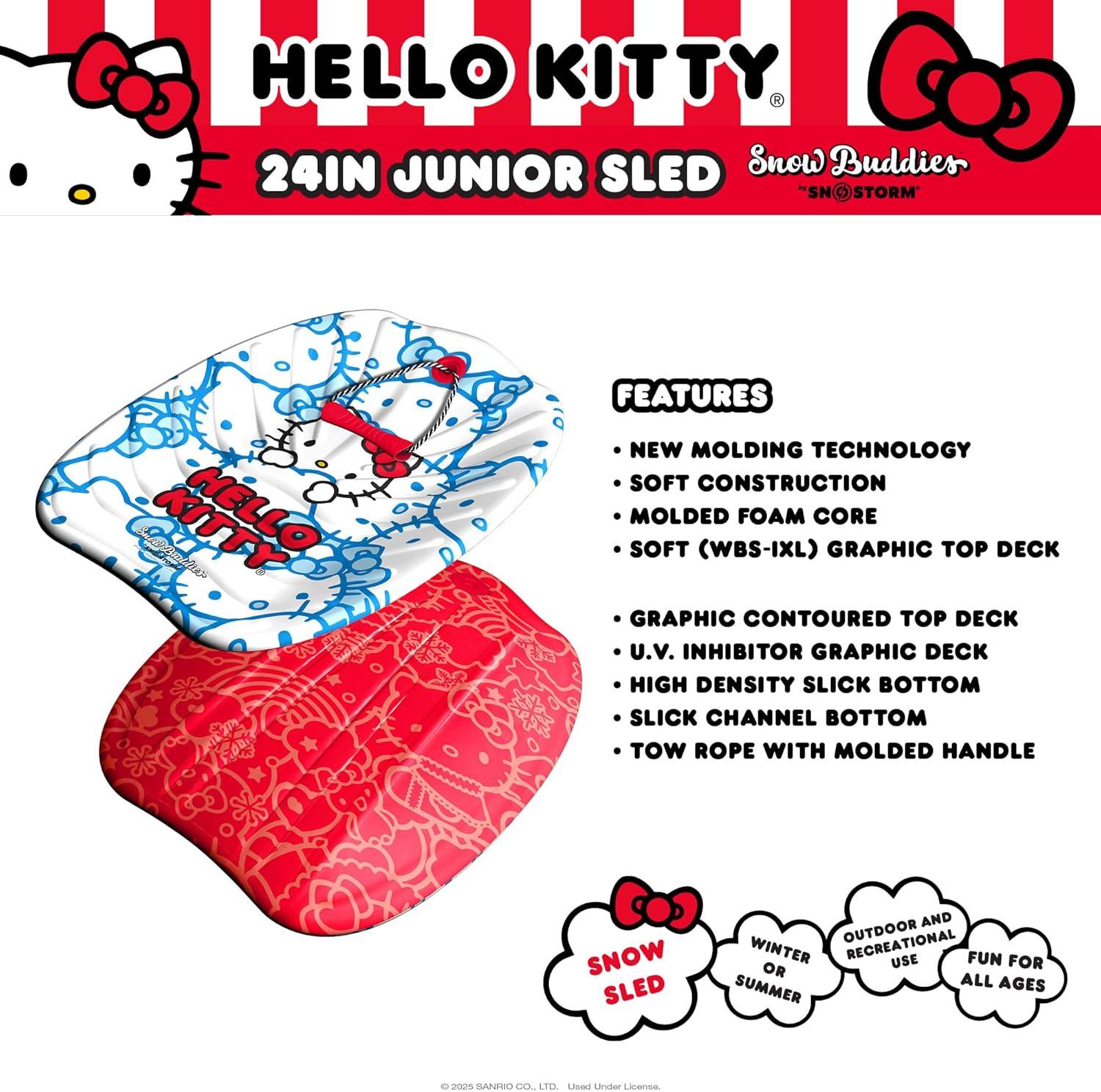 SNO-Storm Hello Kitty Snow Buddies by SNO-Storm 24in Sled(BLU)