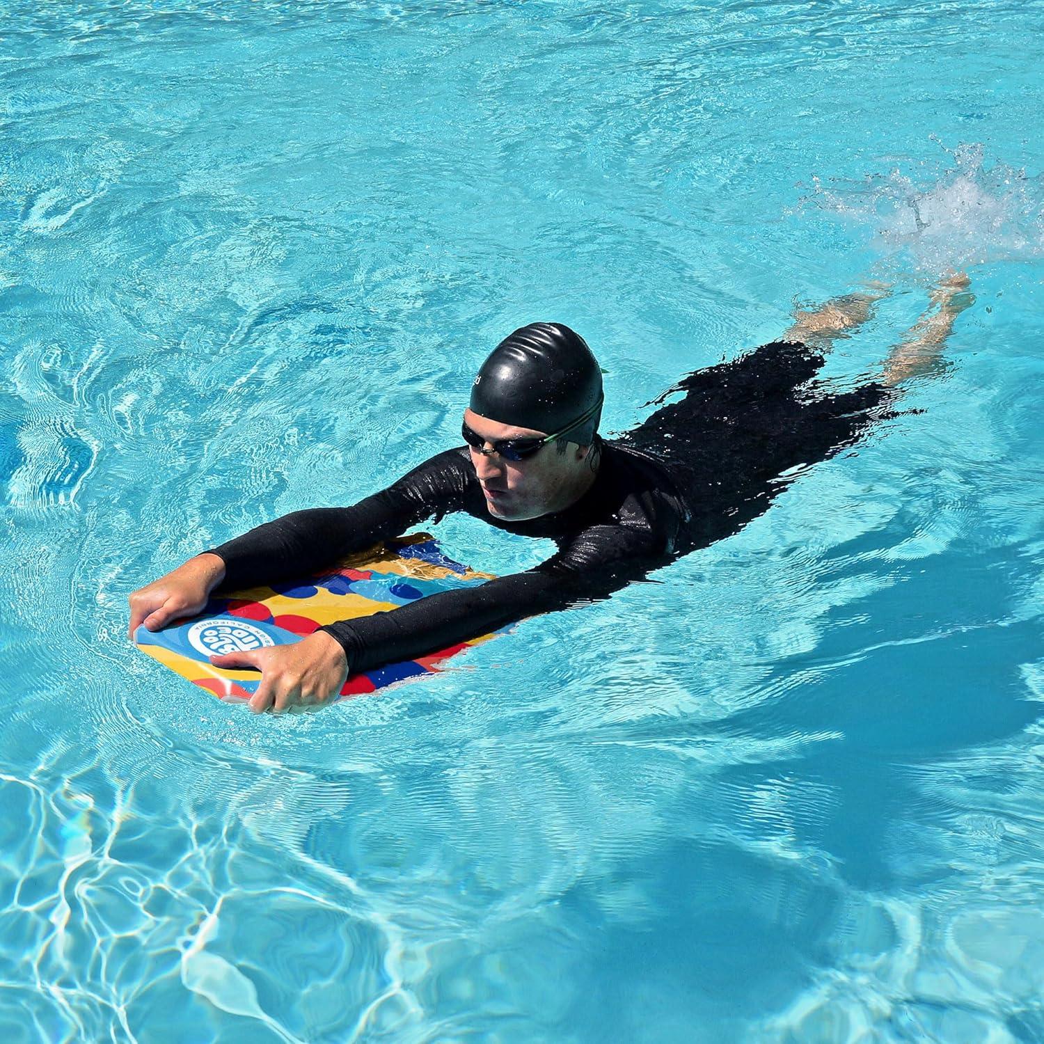 Bloo Tide 22in Mini Bodyboard // Foam Wax Free Soft Kickboard Bodyboard for Adults and Kids of All Levels