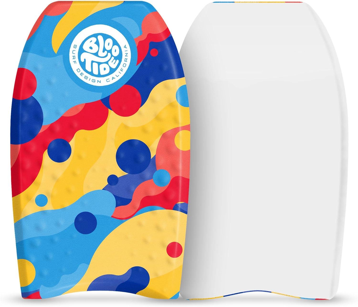 Bloo Tide 22in Mini Bodyboard // Foam Wax Free Soft Kickboard Bodyboard for Adults and Kids of All Levels