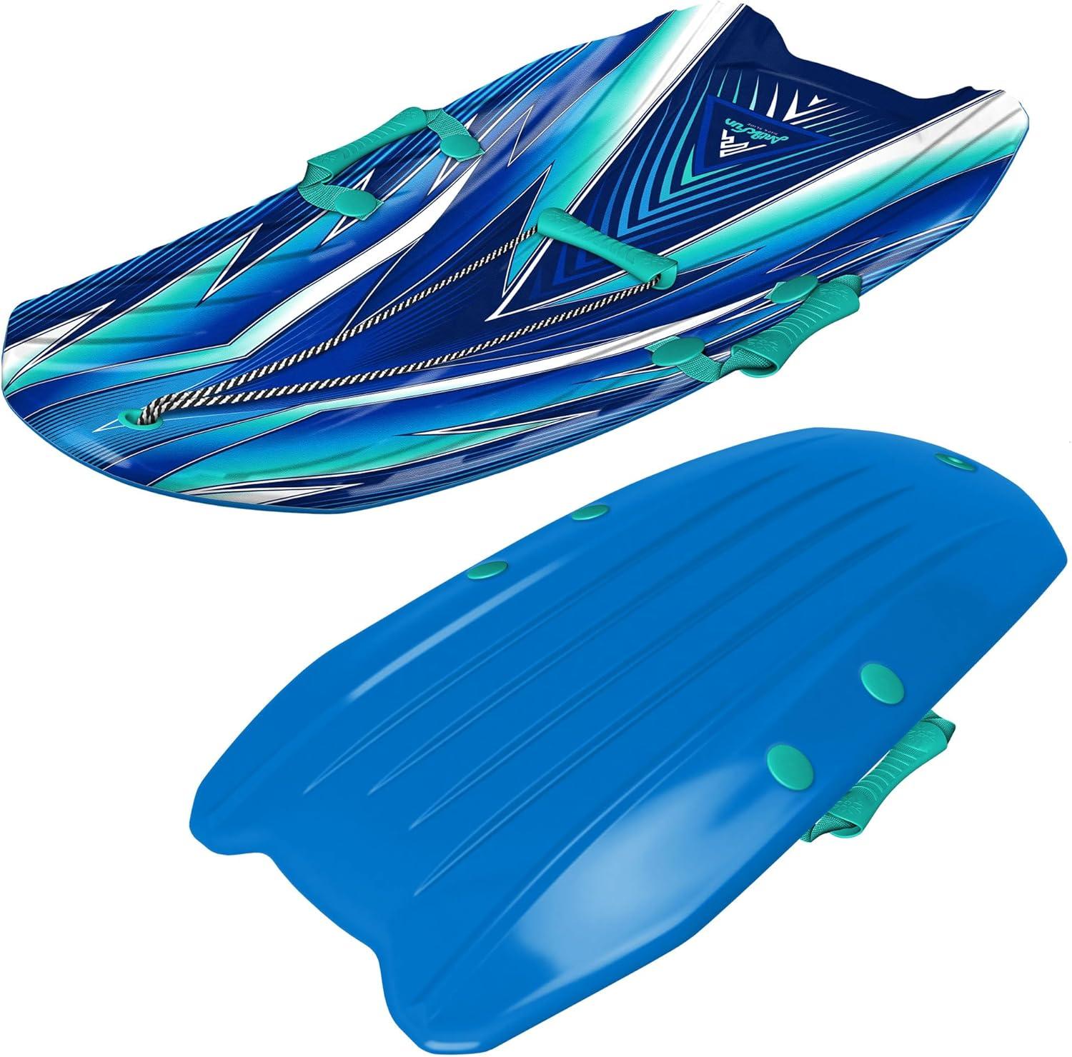 Artikfun 36in Winter Foam Snow Sled with Tow Rope and Handles(Blue)