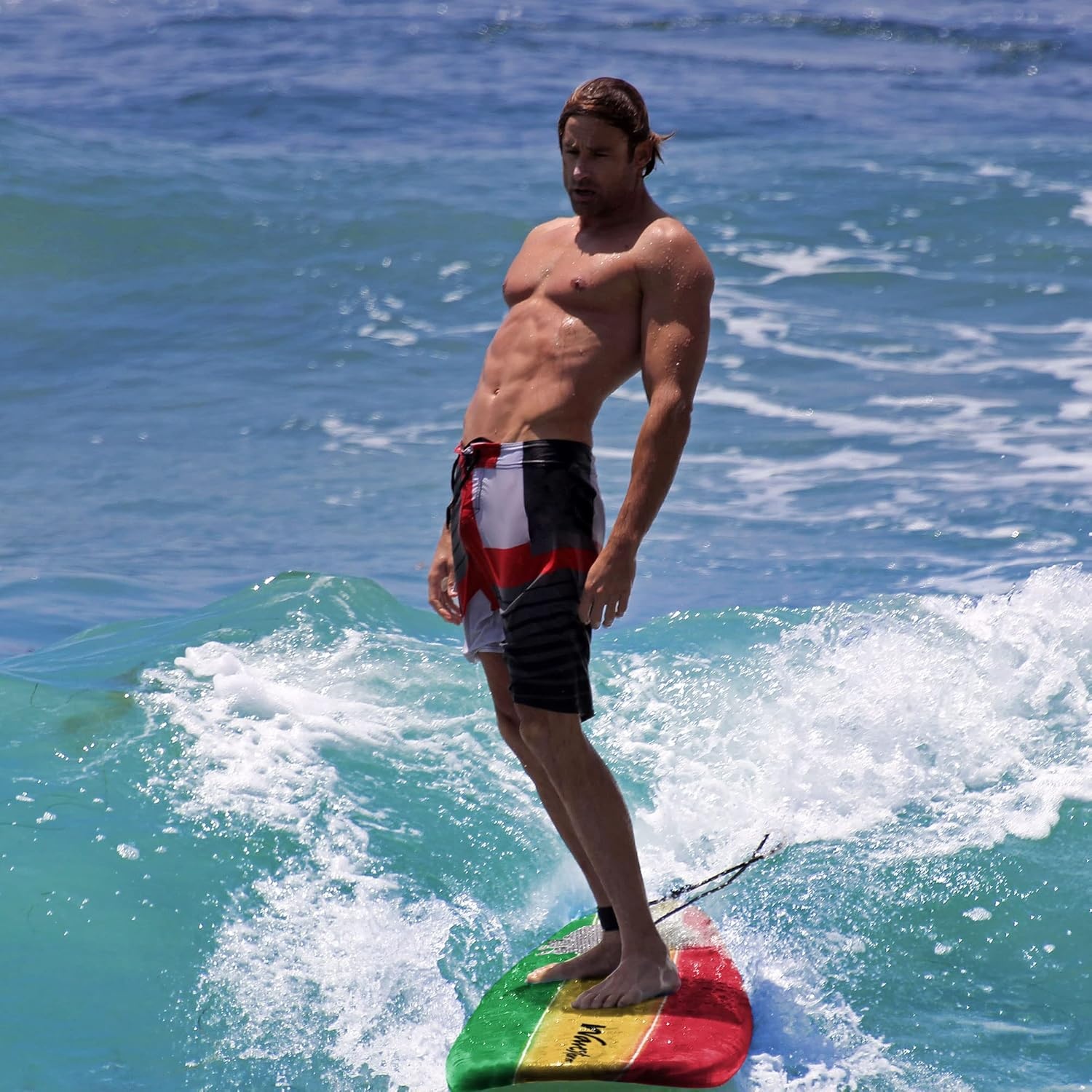 Wavestorm – Classic Soft Top Foam 8ft Surfboard(Tri-Color Solid)