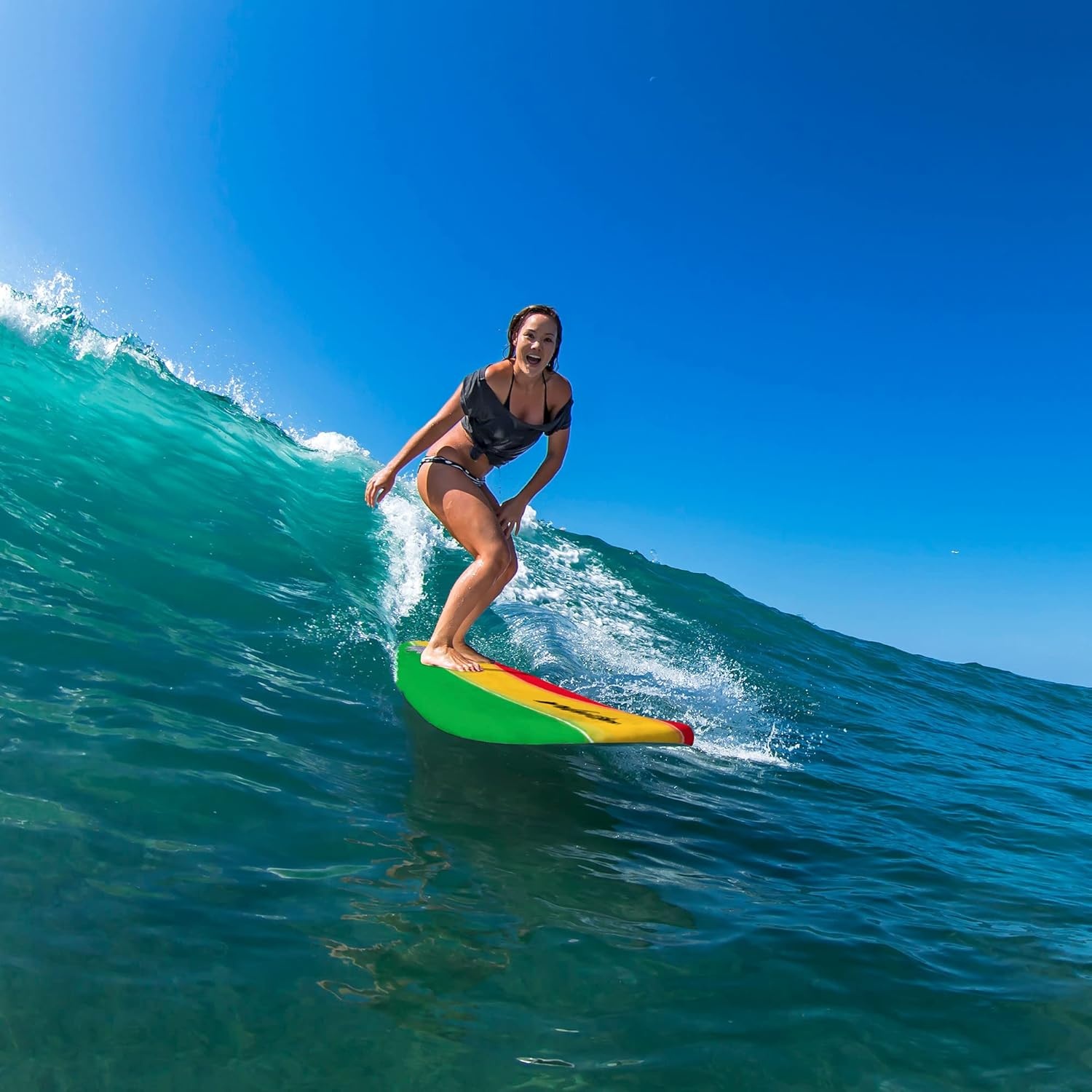 Wavestorm – Classic Soft Top Foam 8ft Surfboard(Tri-Color Solid)