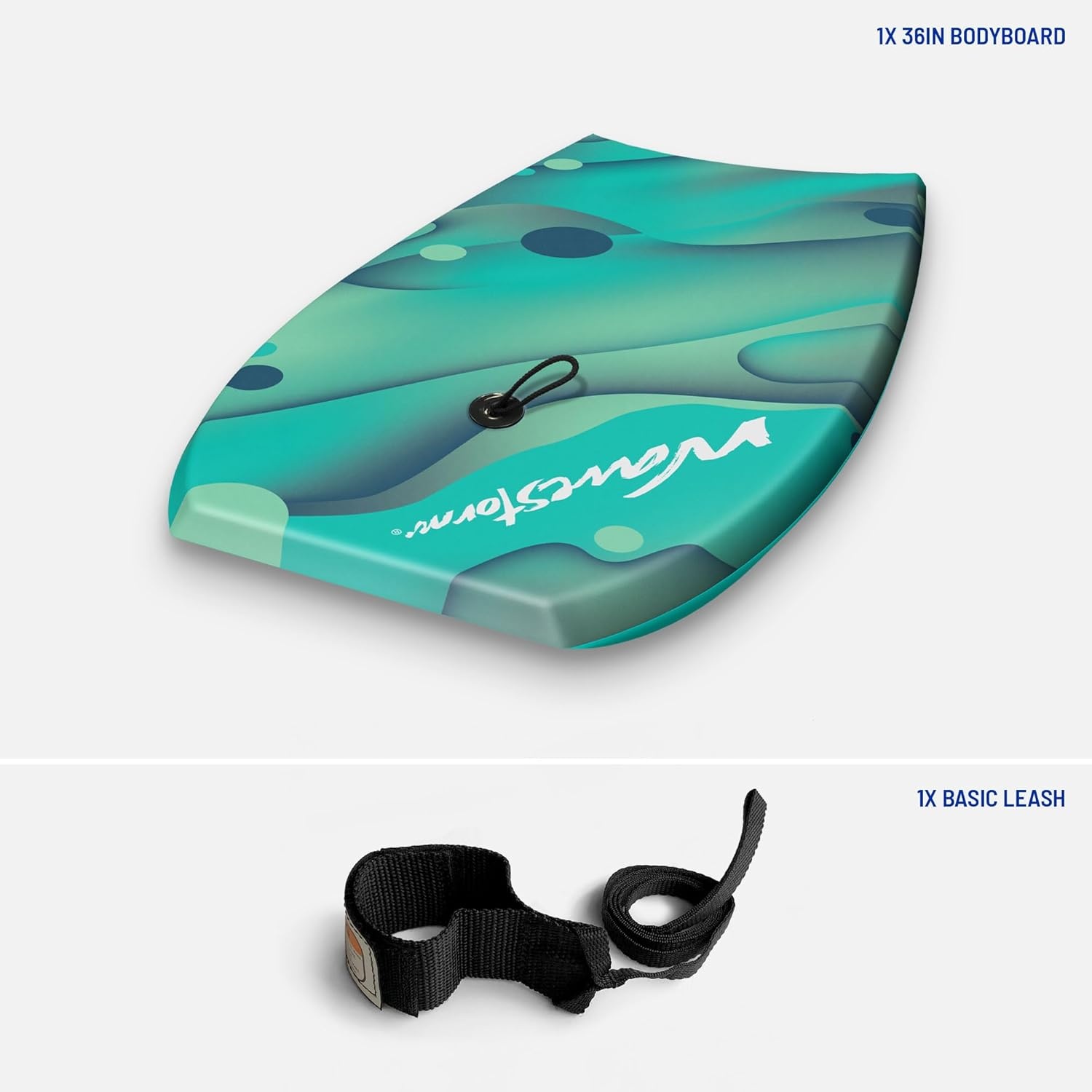 Wavestorm 36in Bodyboards(Turquoise Seafoam)