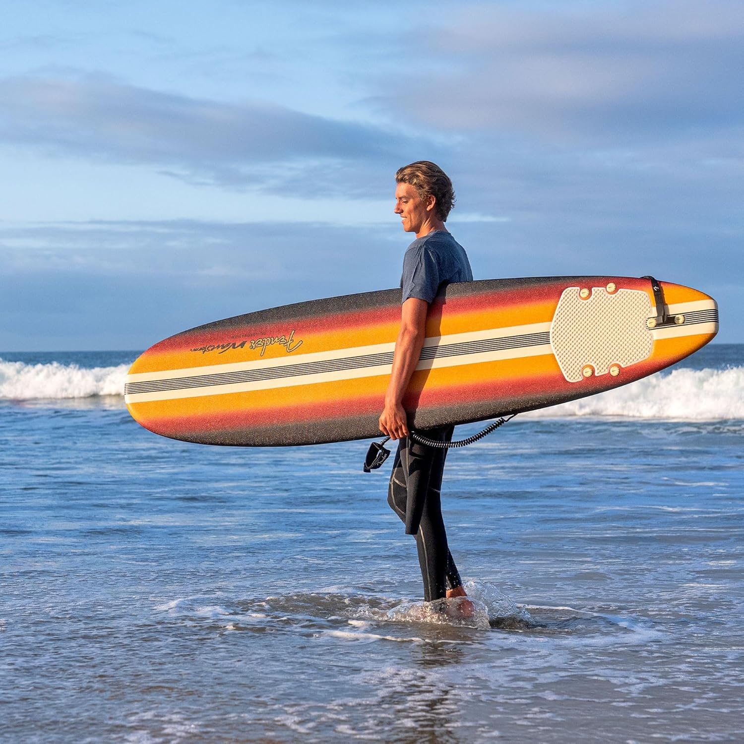 Fender x Wavestorm Collaboration 8ft Surfboard – Foam Constructed with Accessories