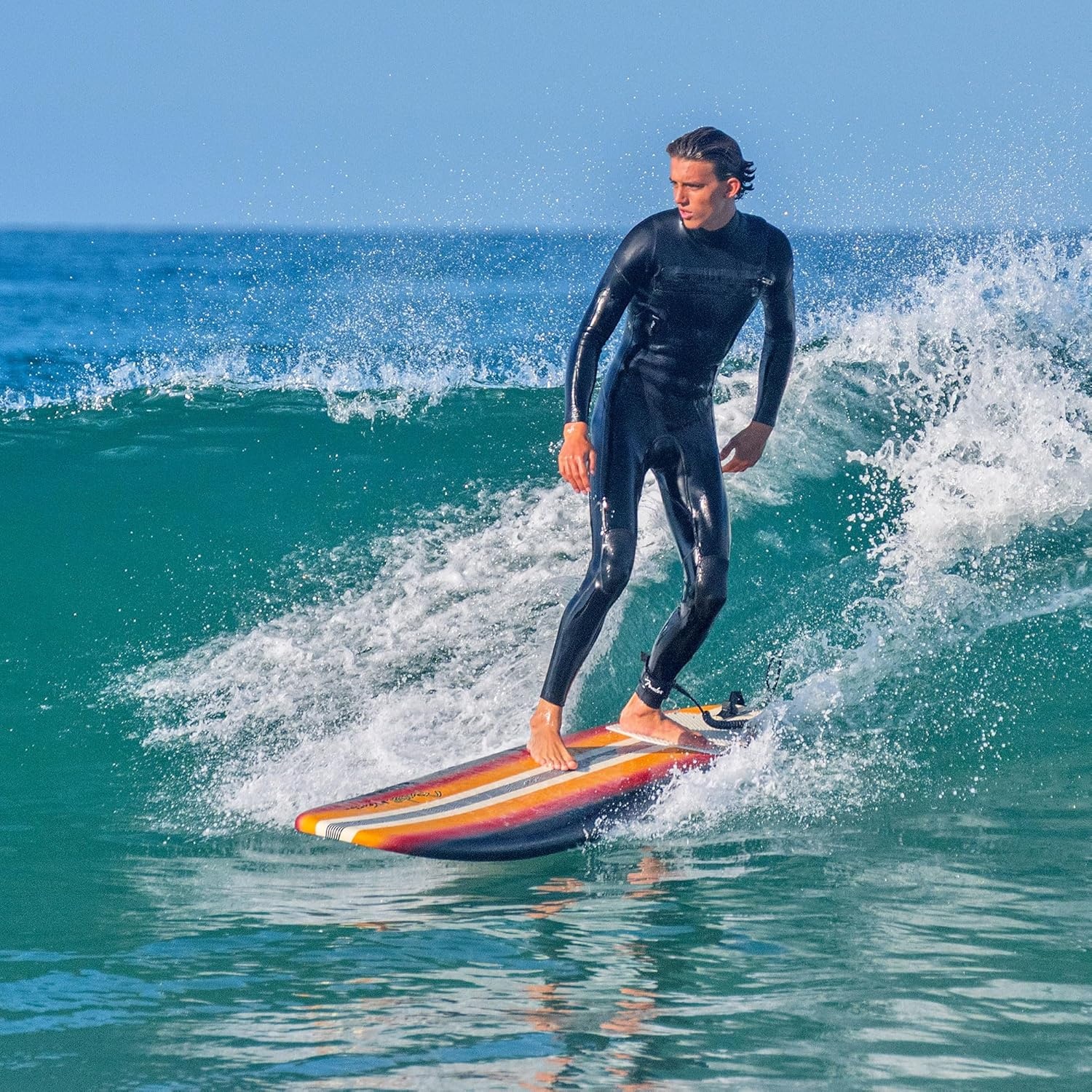 Fender x Wavestorm Collaboration 8ft Surfboard – Foam Constructed with Accessories