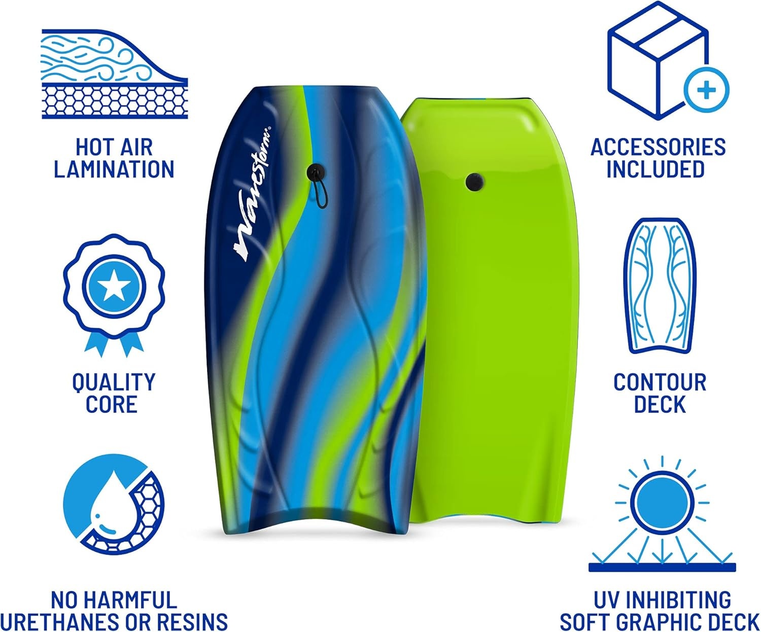 Wavestorm Foam Bodyboard 40″(GRN)