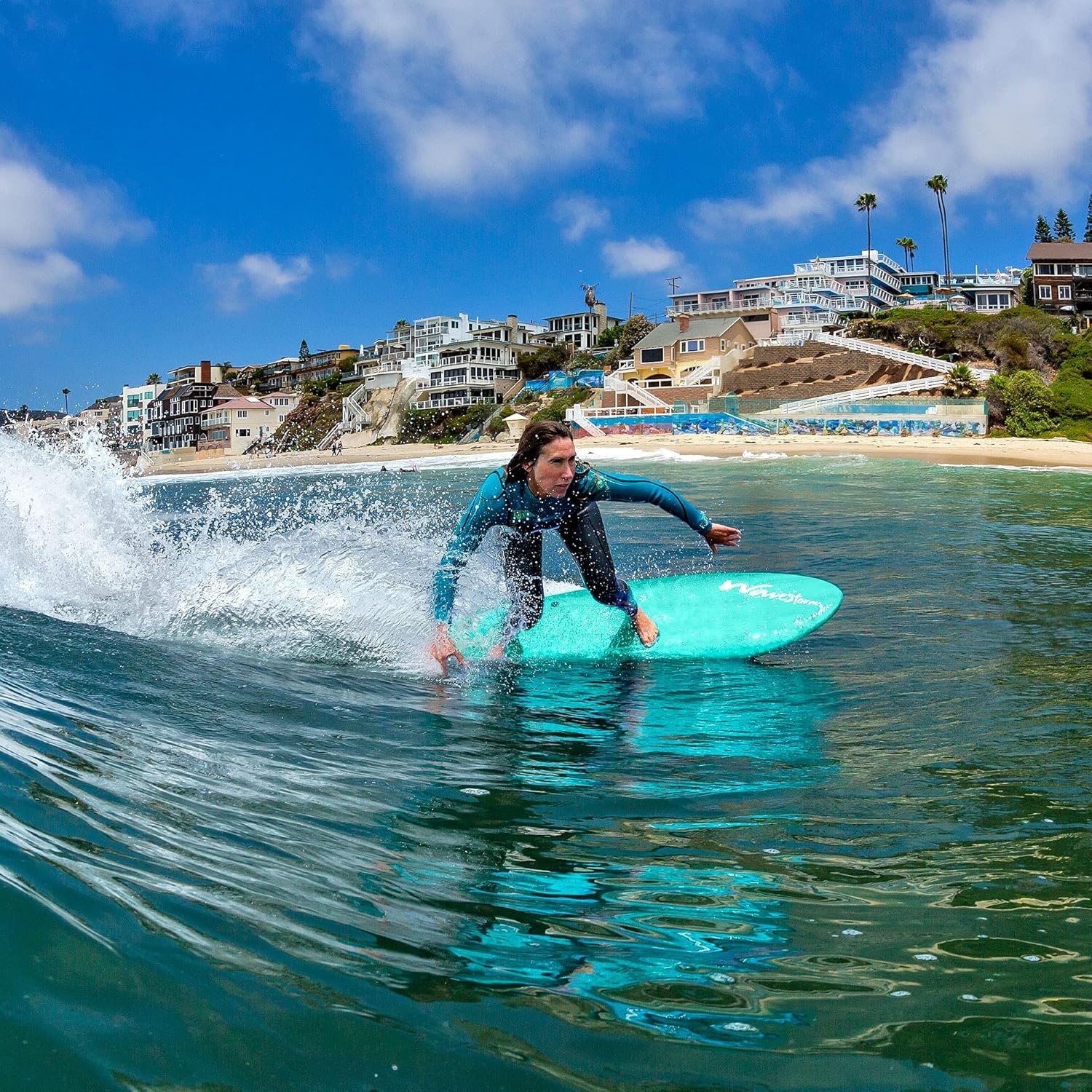Wavestorm -Foam 5’6″ Surfboard(Turquoise)