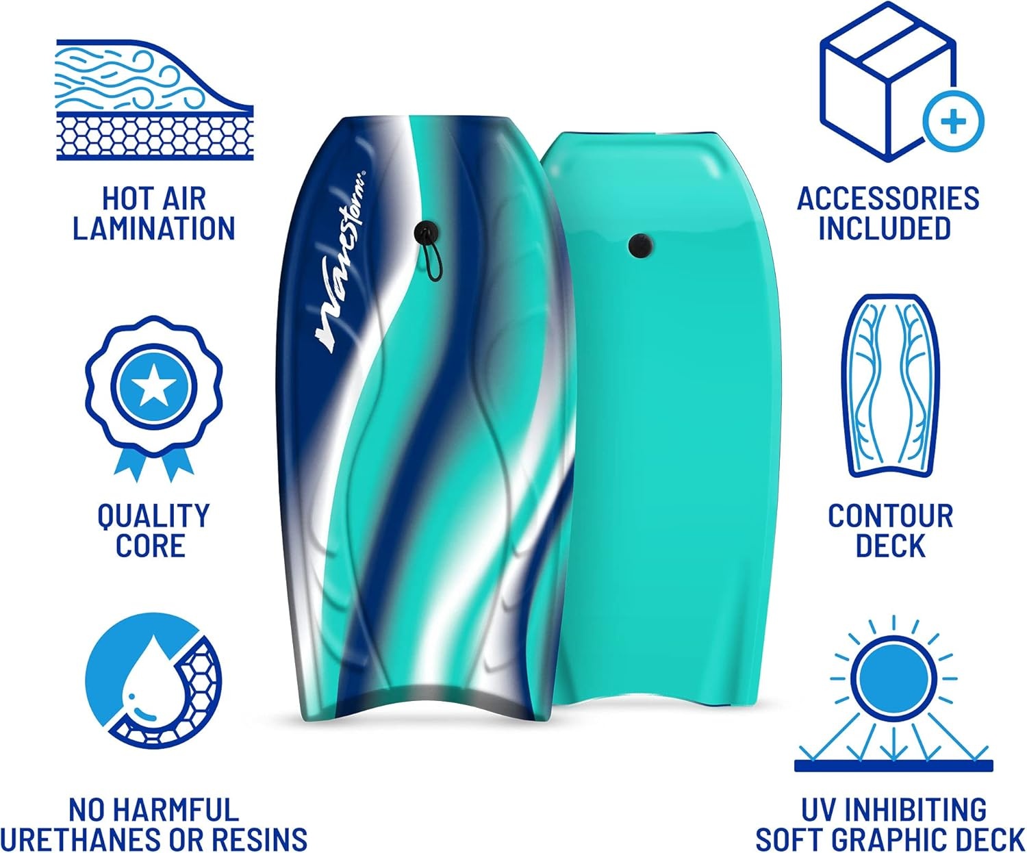 Wavestorm Foam Bodyboard 40″(TRQ)