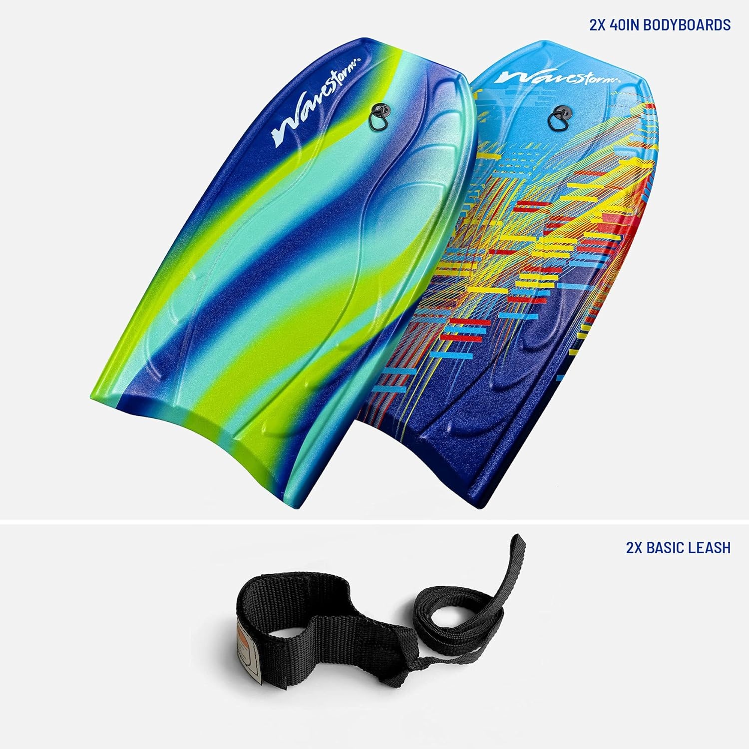 Wavestorm 40″ Bodyboard 2-Pack , Blue red and Blue Yellow(SPORT_BOARD_SKI)