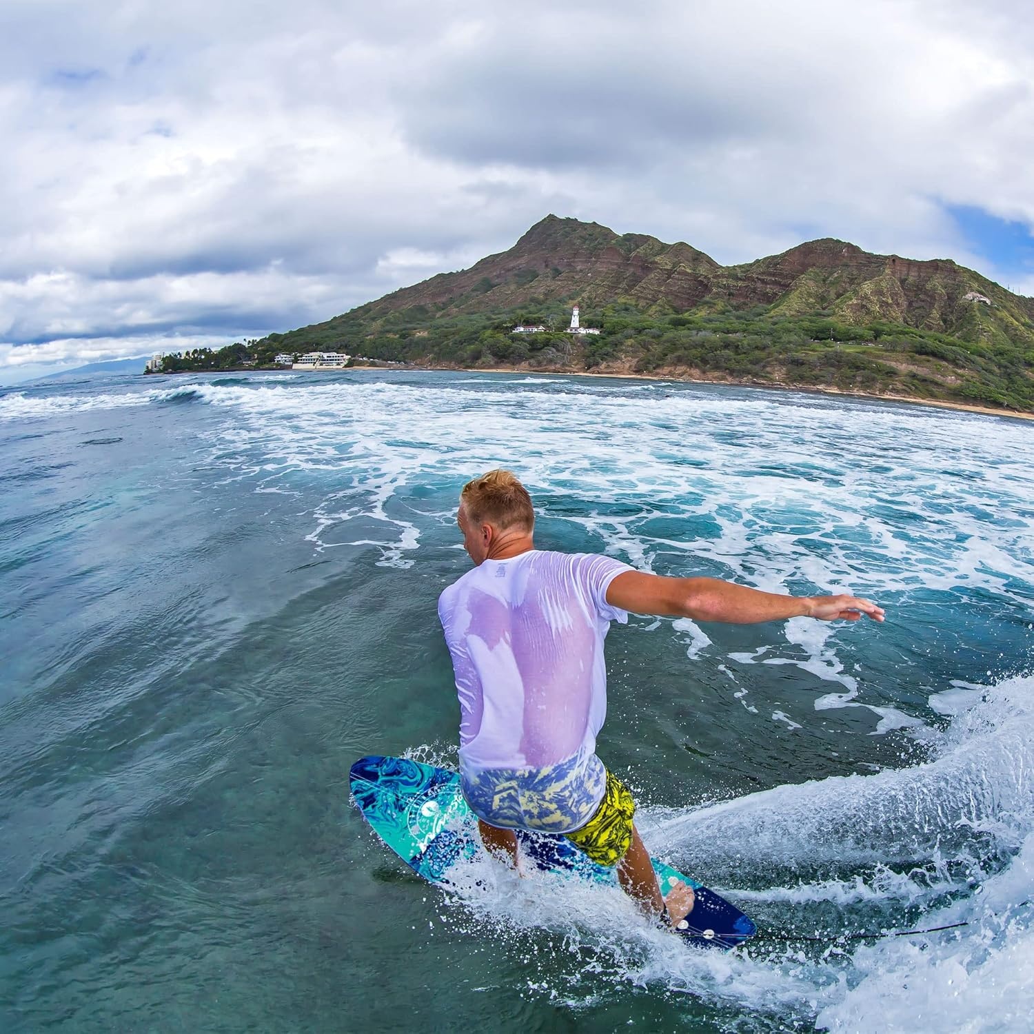 Wavestorm -Foam 5’6″ Surfboard(Blue Marble)