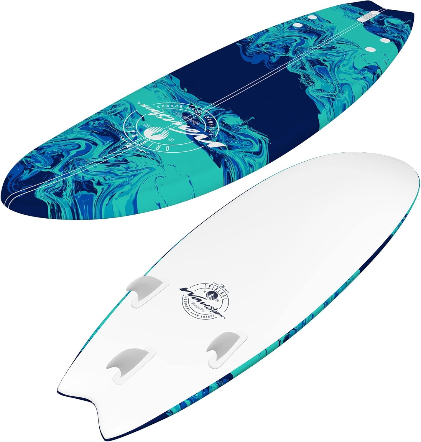 Wavestorm -Foam 5’6″ Surfboard(Blue Marble)