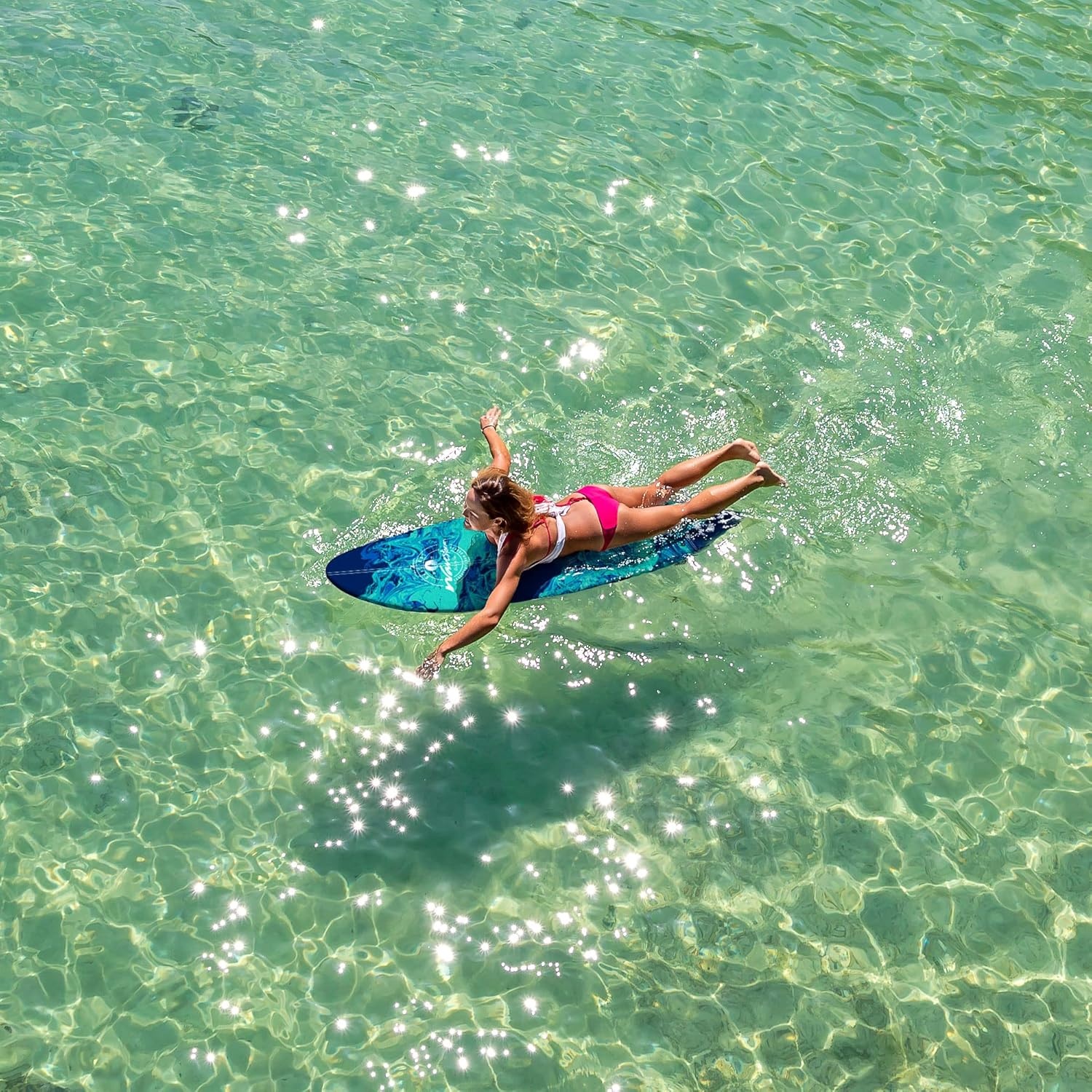 Wavestorm -Foam 5’6″ Surfboard(Blue Marble)