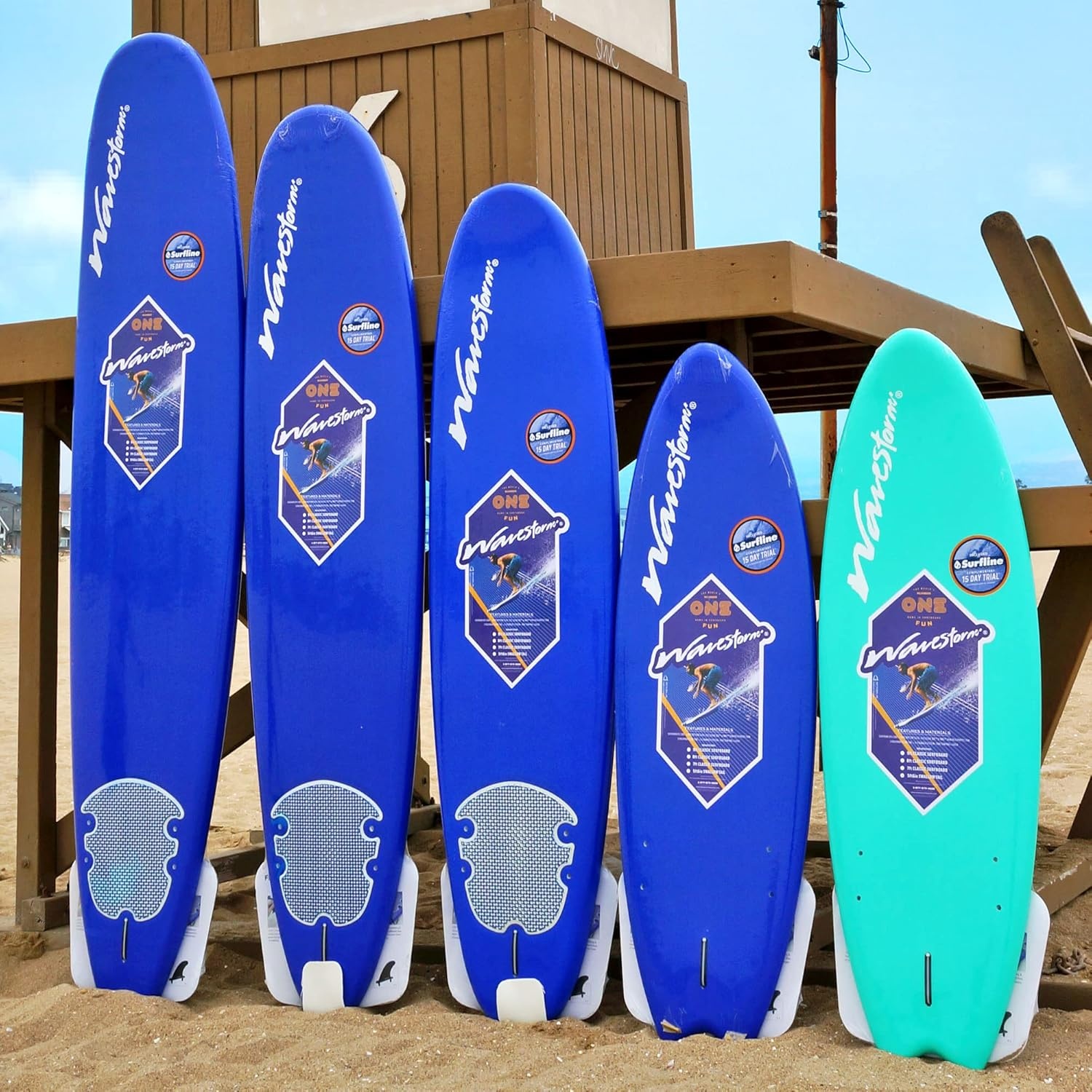 Wavestorm -Foam 5’6″ Surfboard(Blue)