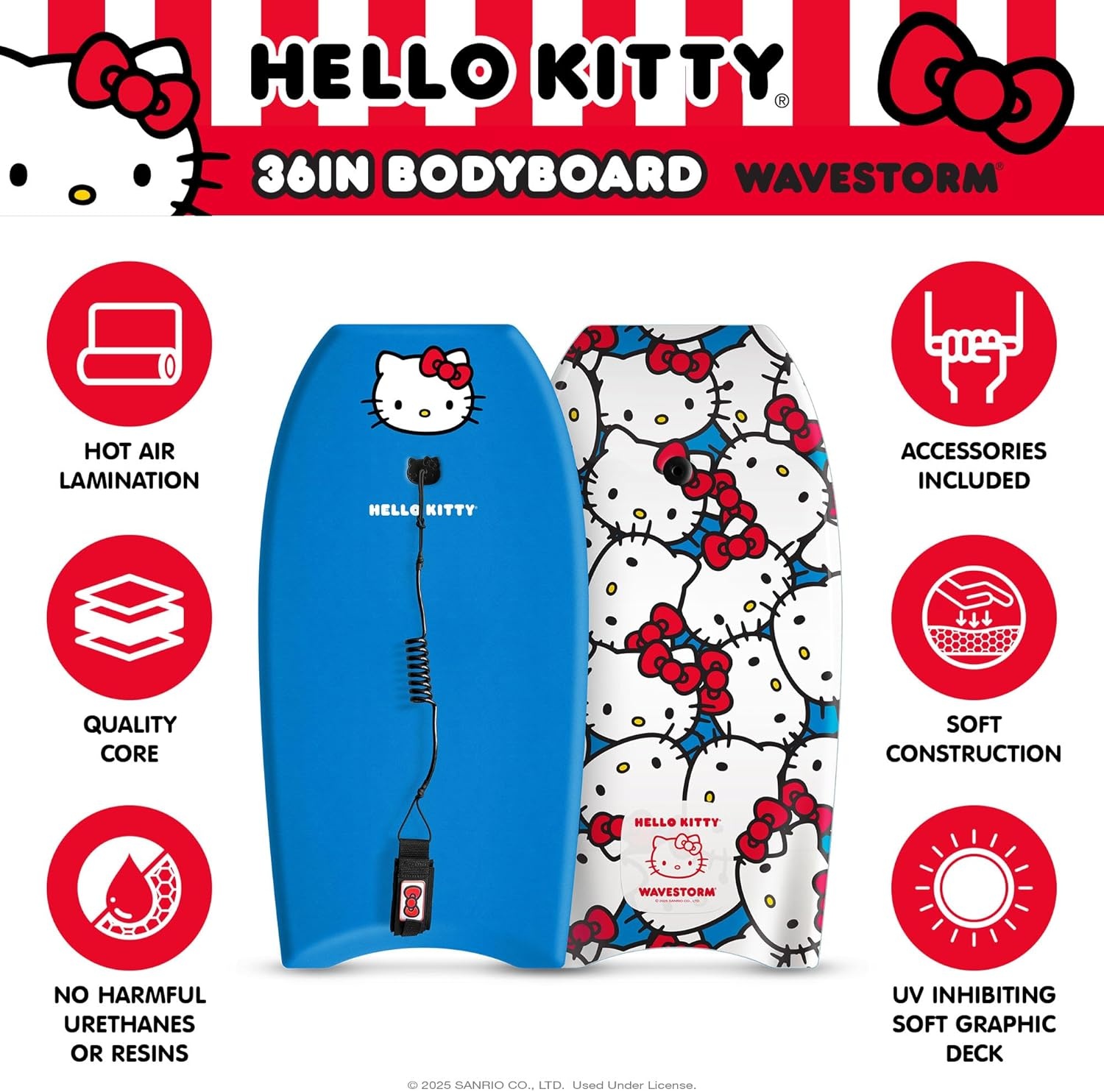 Hello Kitty 36in Bodyboard by Wavestorm(BLU)