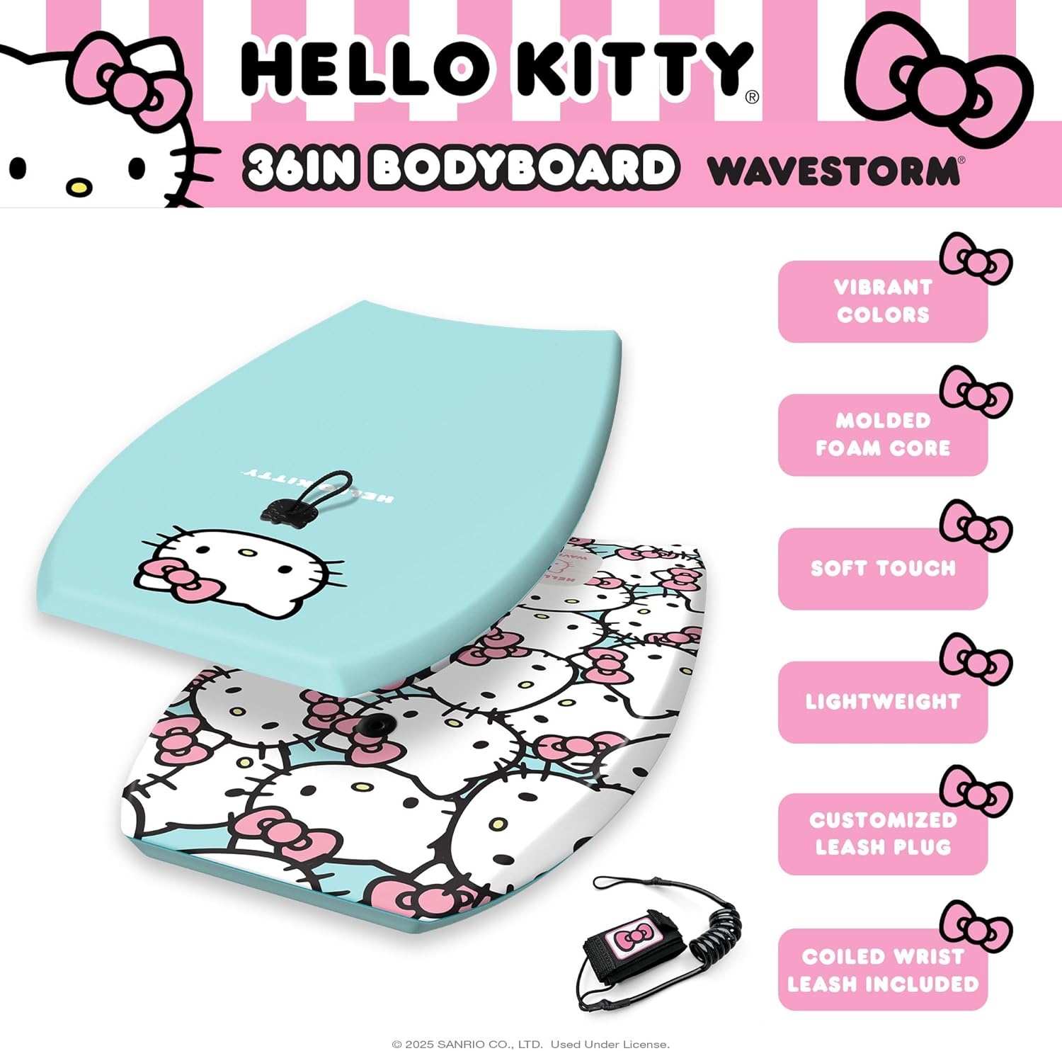Hello Kitty 36in Bodyboard by Wavestorm(TRQ)