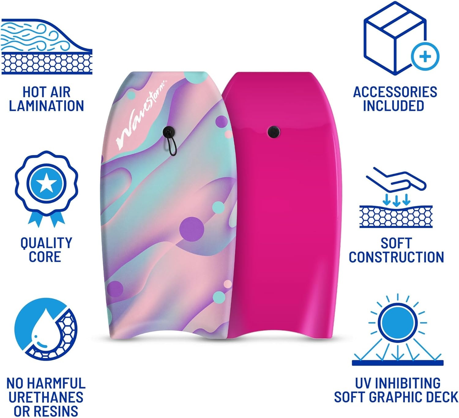 Wavestorm 36in Bodyboards(Lavender Pink)
