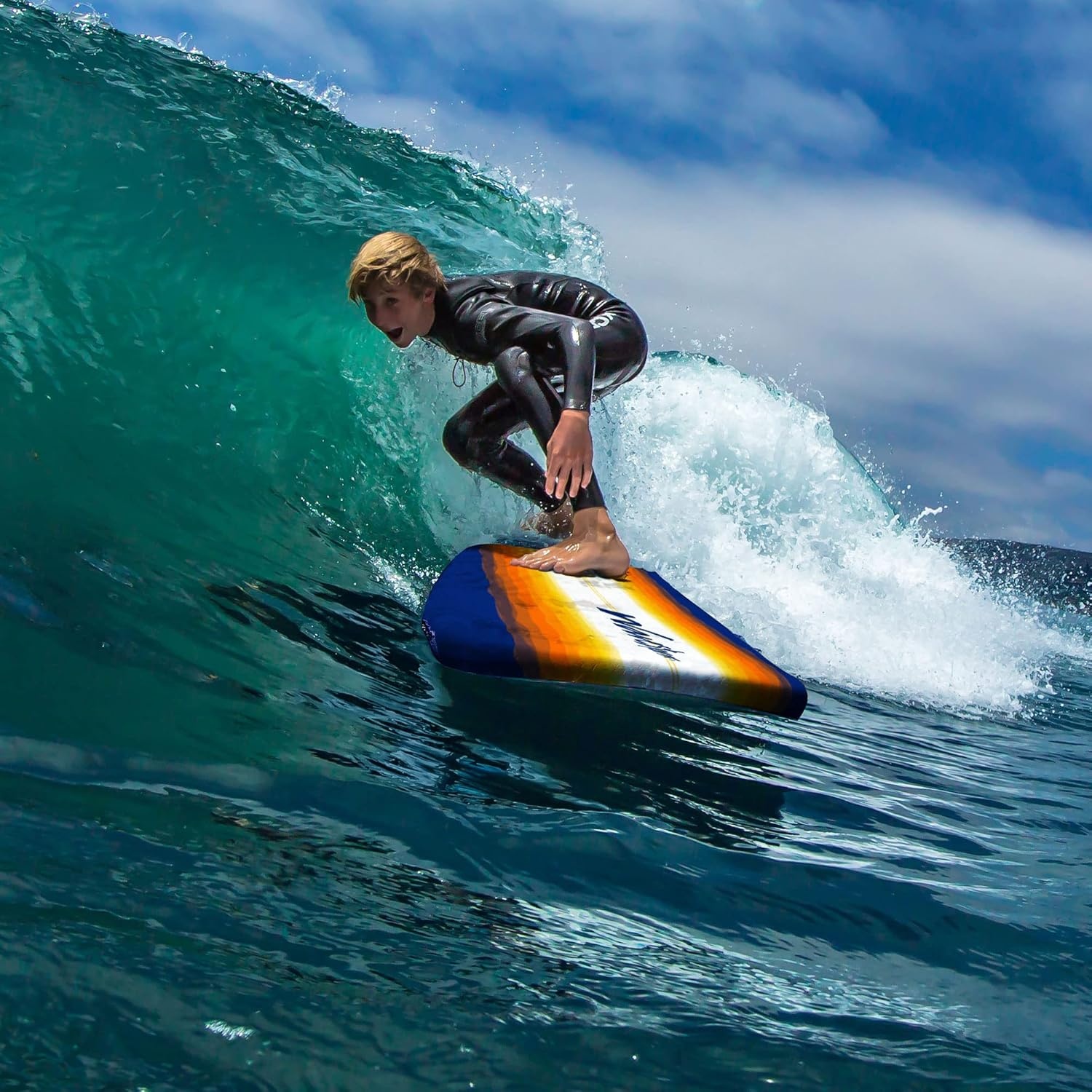 Wavestorm – Classic Soft Top Foam 8ft Surfboard(Sunburst)
