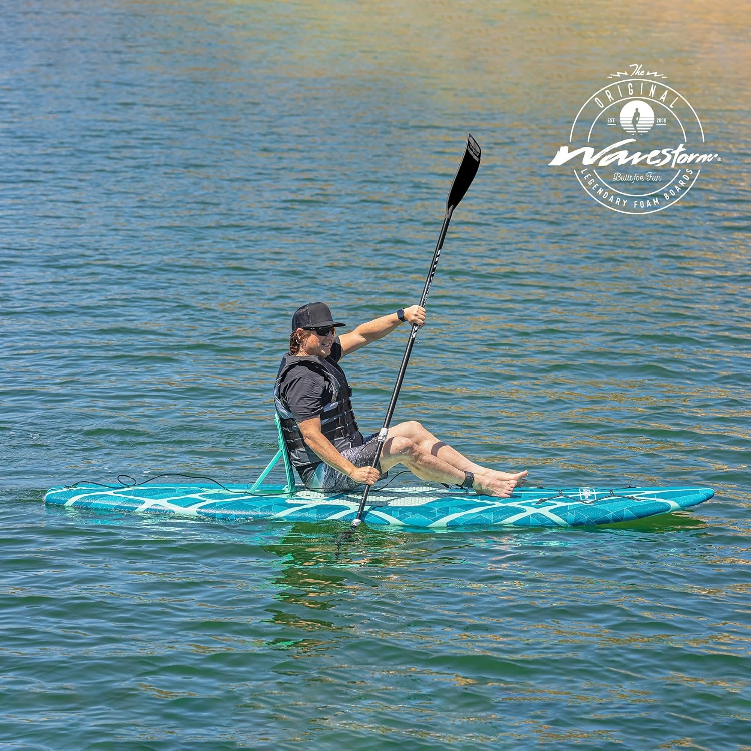WAVESTORM 10ft6 SUP Kayak Hybrid Stand Up Paddleboard Foam Soft Top SUP for Adults and Kids of All Levels of Paddling Kayak