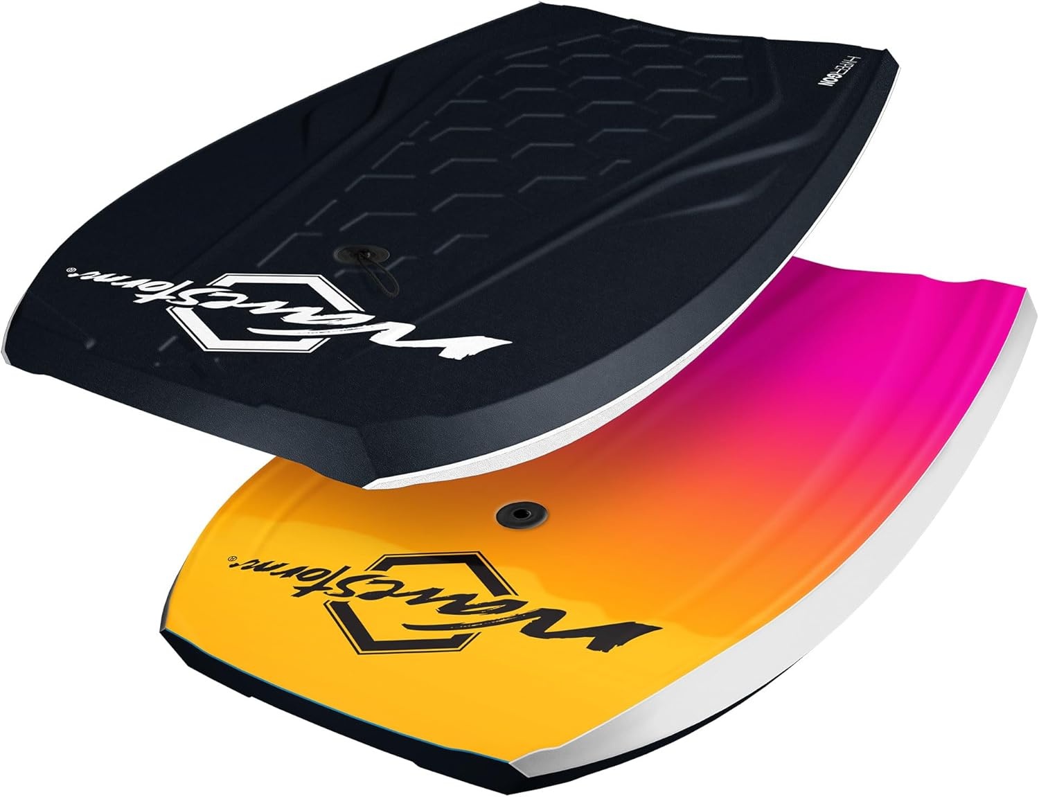 Wave Storm 42.5in Performance Foam Bodyboard with Sector Fin Channel Bottom(Black)