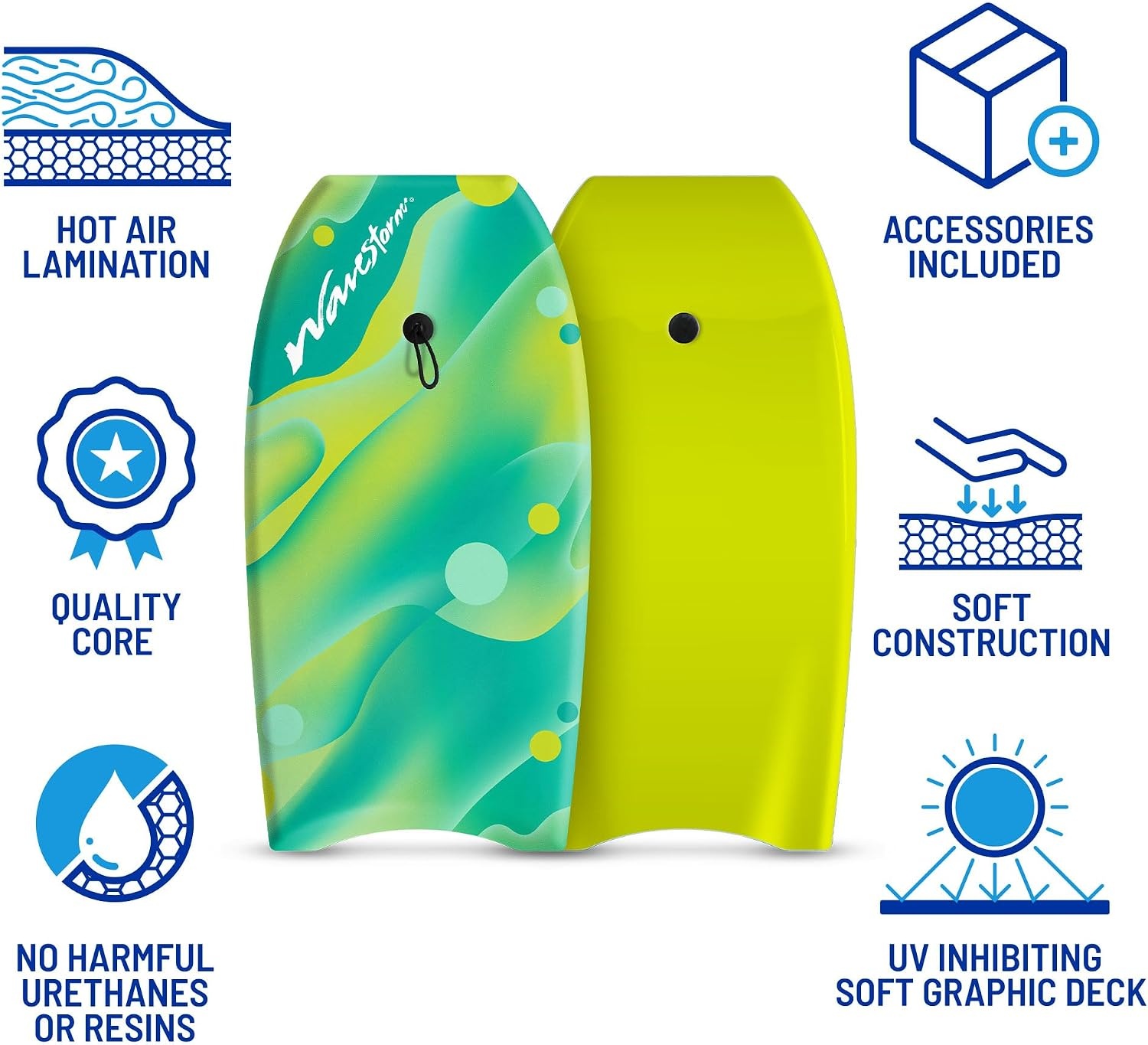 Wavestorm 36in Bodyboards(Lime)