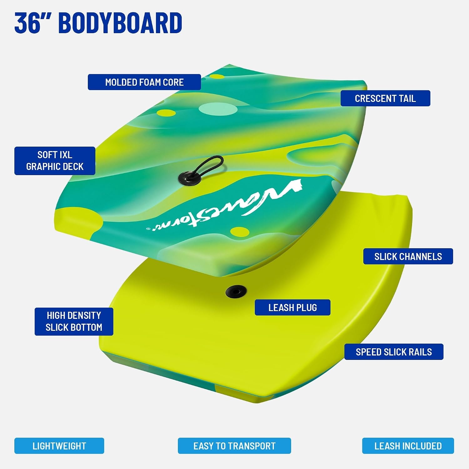 Wavestorm 36in Bodyboards(Lime)
