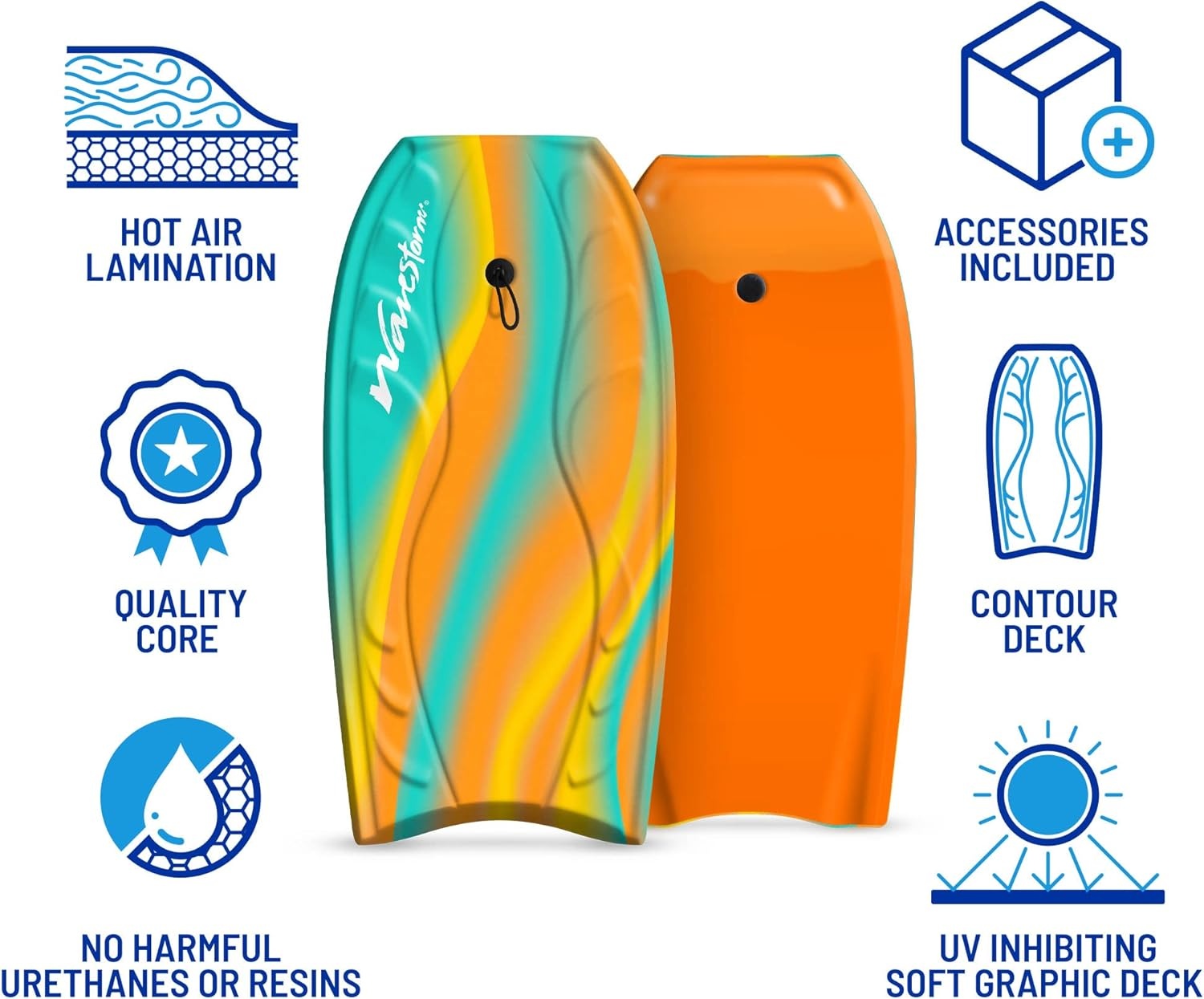 Wavestorm 40In Bodyboard – Orange