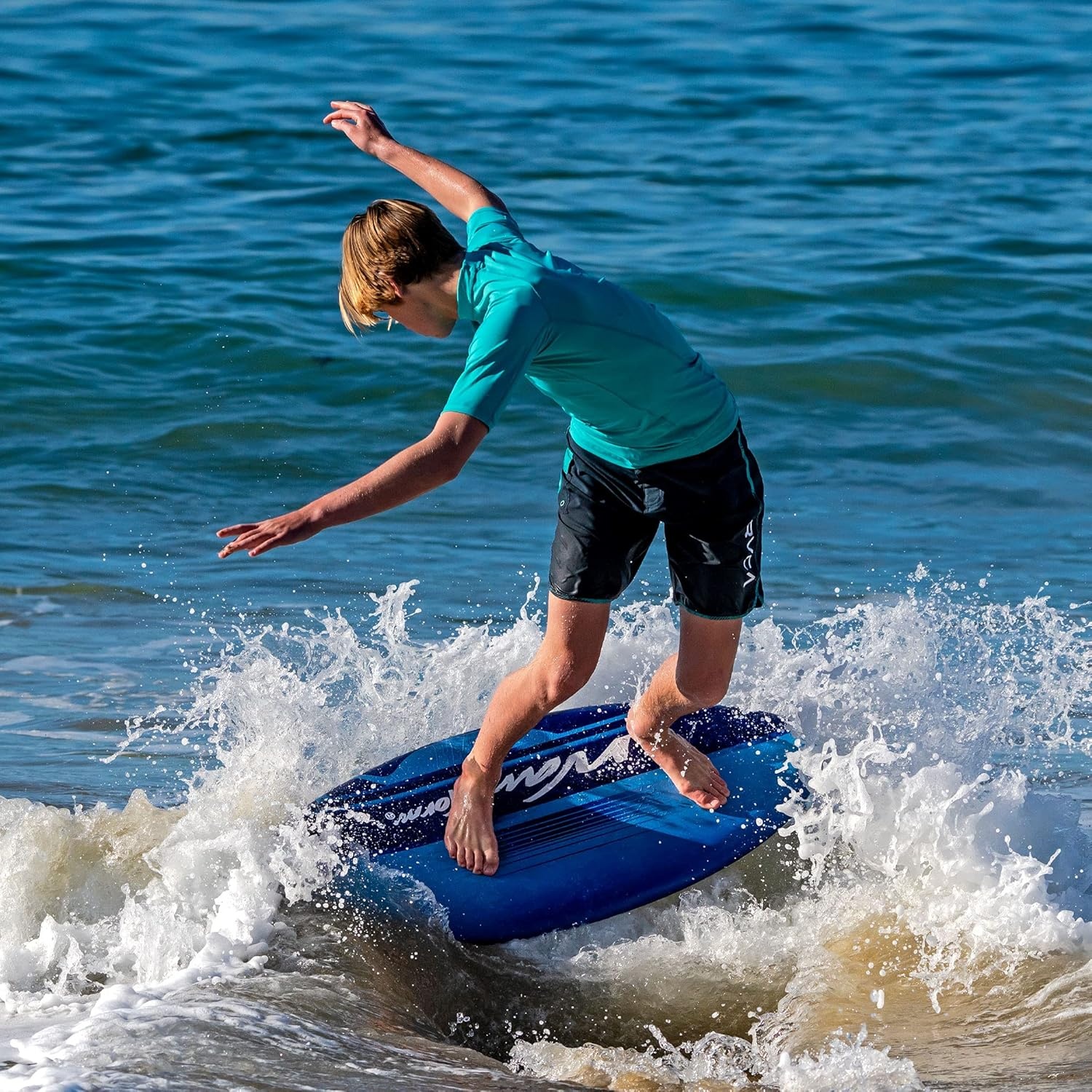 Wavestorm Foam Skimboard 48″ | Skimboard for Beginners and All Skimming, Surfing and Bodyboard Levels, Blue Skimboar