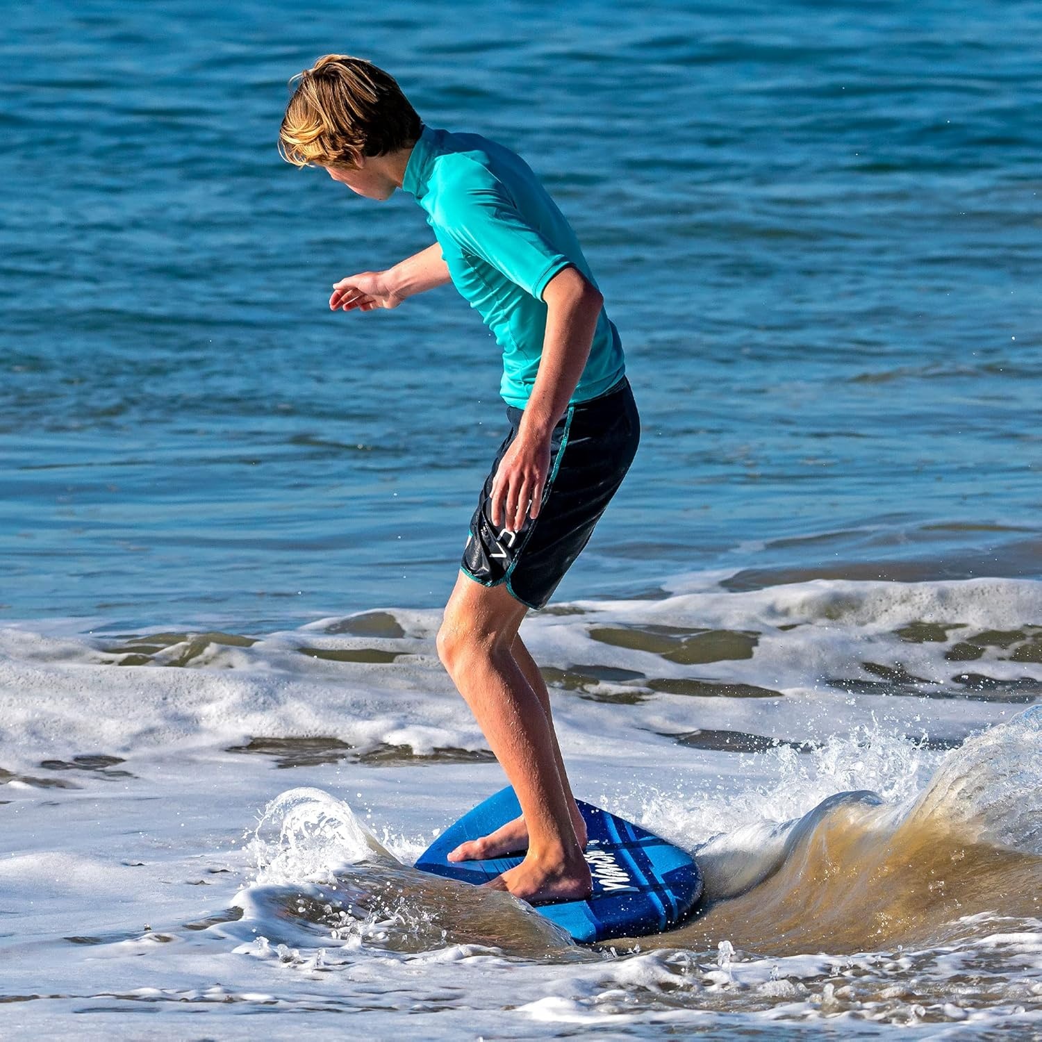 Wavestorm Foam Skimboard 48″ | Skimboard for Beginners and All Skimming, Surfing and Bodyboard Levels, Blue Skimboar